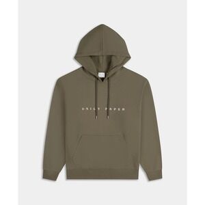 Daily Paper Mens Alias Hoodie Olive Green Embroidered Logo Cotton Sweatshirt S